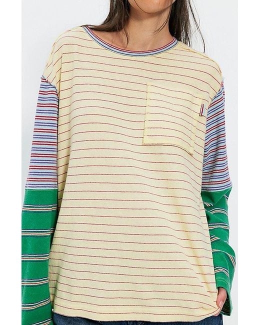 Free People Green Camp Crush Long Sleeve Tee