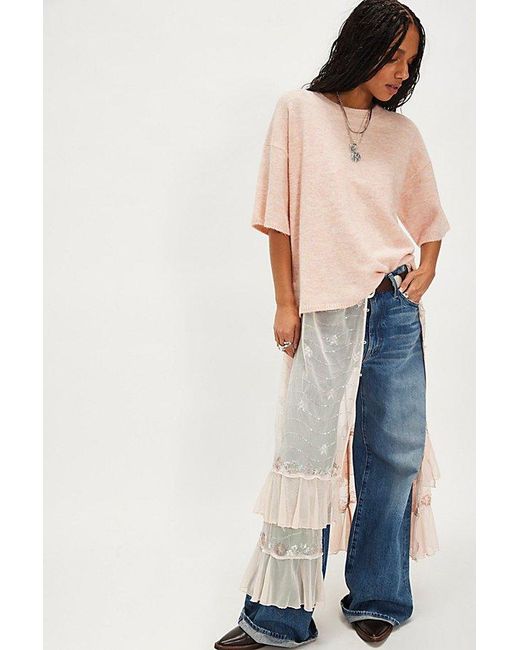 Free People Blue Margot Softspun Sweater Tee