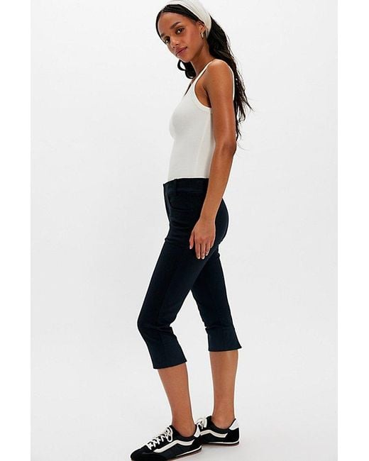 Free People Black Bette Super Slim Capris