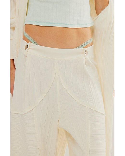 Free People White Good Feels Joggers