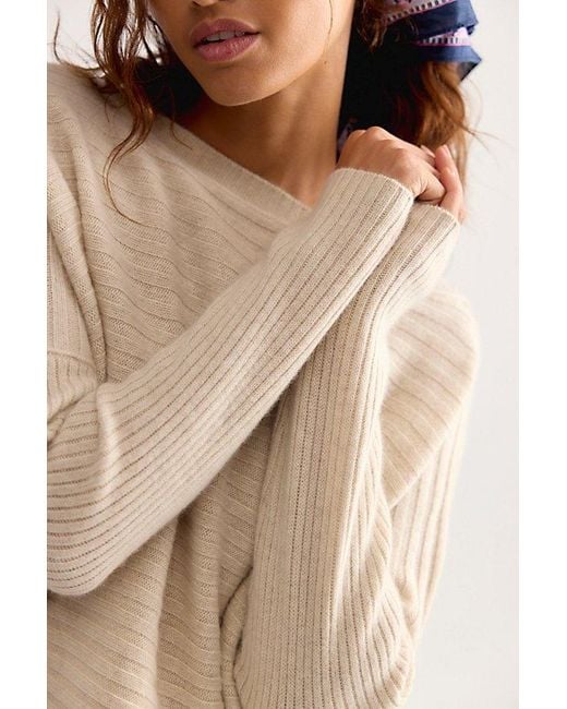 Free People Blue Spencer Cashmere Pullover