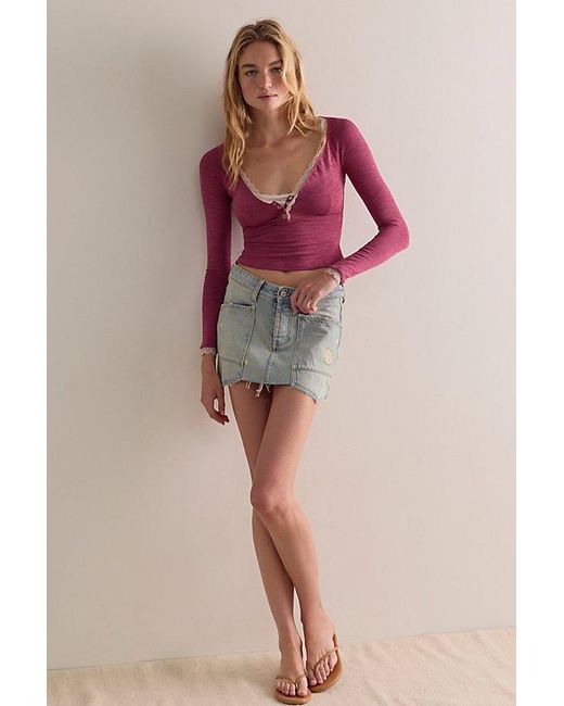Intimately By Free People Purple A Little Bit Layering Top By