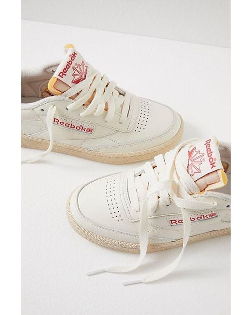 Reebok Natural Club C 85 Vintage Sneakers At Free People In Chalk Paper/astro Dust, Size: Us 7