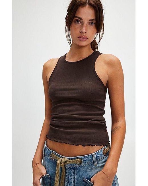 Intimately By Free People Black Fresh In Love Tank Top