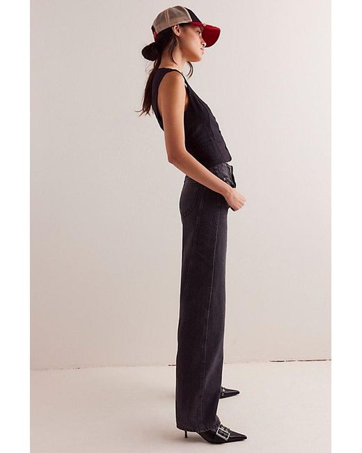 Free People Blue We The Free Aster Straight-Leg Jeans