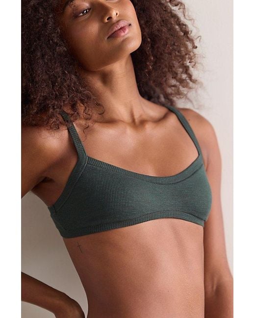 Intimately By Free People Brown Throw On Rib Bralette By