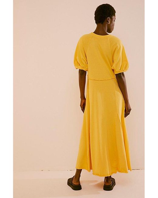 Free People Yellow Brentwood Maxi