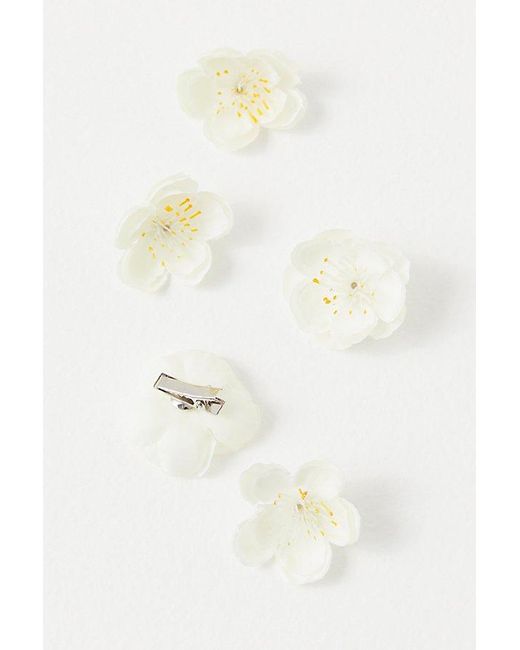 Free People Brown Milas Floral Hair Clip Pack