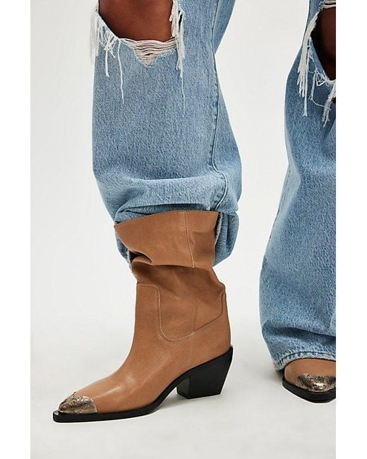 Free People Blue Faster Horses Filigree Boots