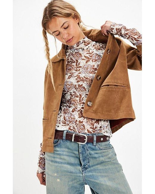 Free People Blue Lyric Sheer Lace Long Sleeve Turtleneck Top