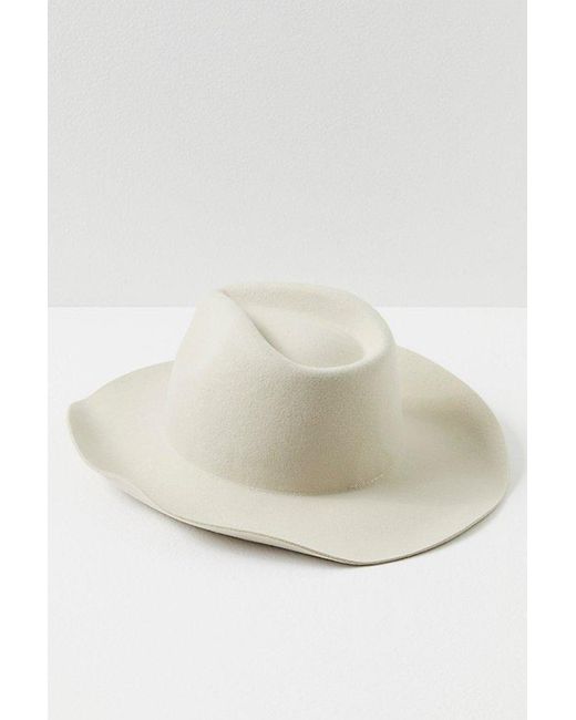 Free People Brown Soft Turn Felt Cowboy Hat
