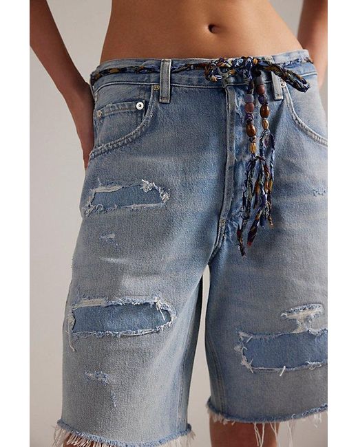 Citizens of Humanity Blue Exclusive Ayla Shorts