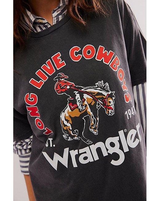 Diamond Cross Ranch Black Cowboys Wrangler Tee