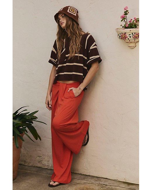 free-est Red Sarong Pants By
