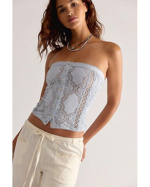 Free People Gray Sofia Tube Top