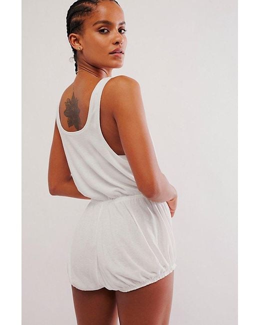 Intimately By Free People White Cool Again Mini Playsuit