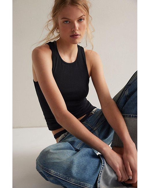 Intimately By Free People Black Fresh In Love Tank Top