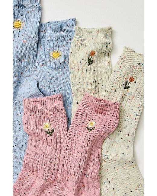 Free People Blue Halcyon Heritage Sock Pack