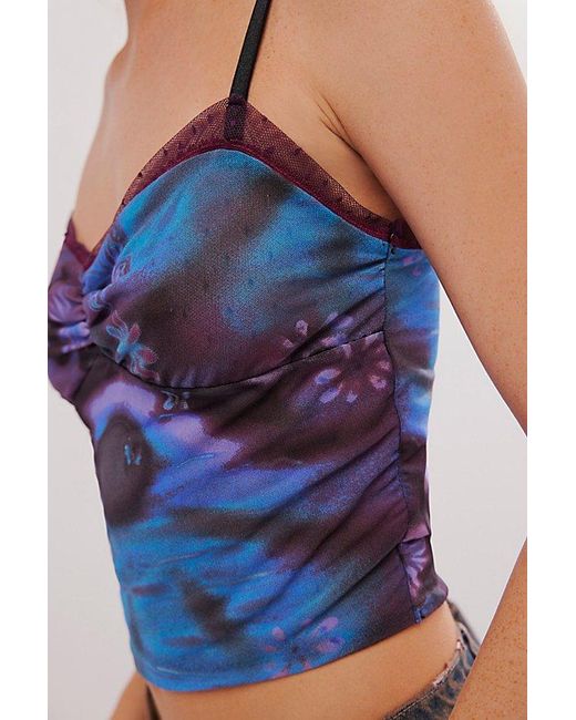 Free People Blue Airbrush Dreams Cami