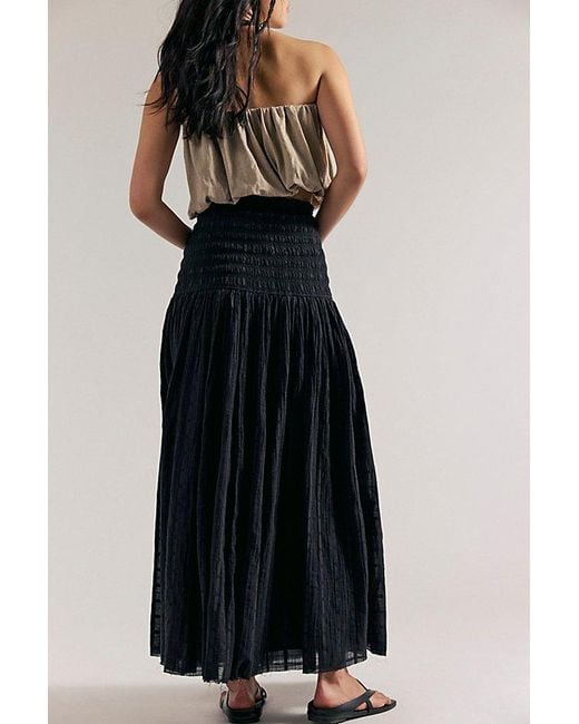 Free People Black Raven Solid Convertible Maxi Skirt