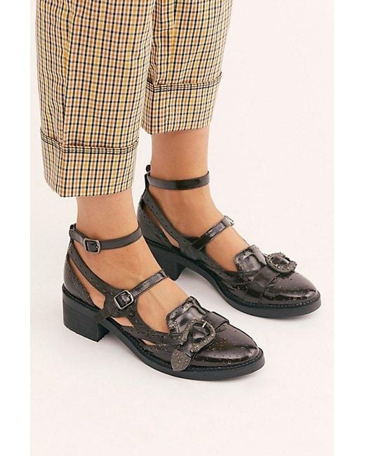 Free People Brown Thunderbird Oxford By Silent D