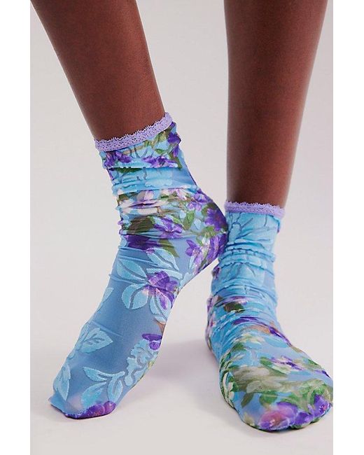 Only Hearts Blue Lavender Bouquet Ankle Socks