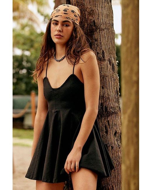 linen dress sustainable Amalfi Long Linen Dress, Black main image 1