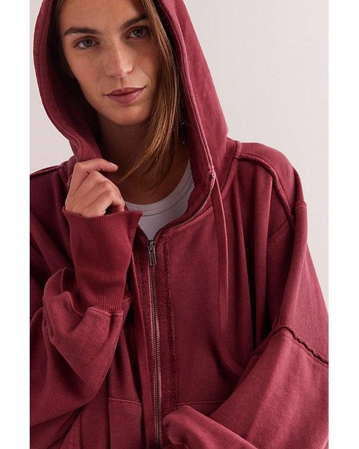 Free People Red Camden Hoodie