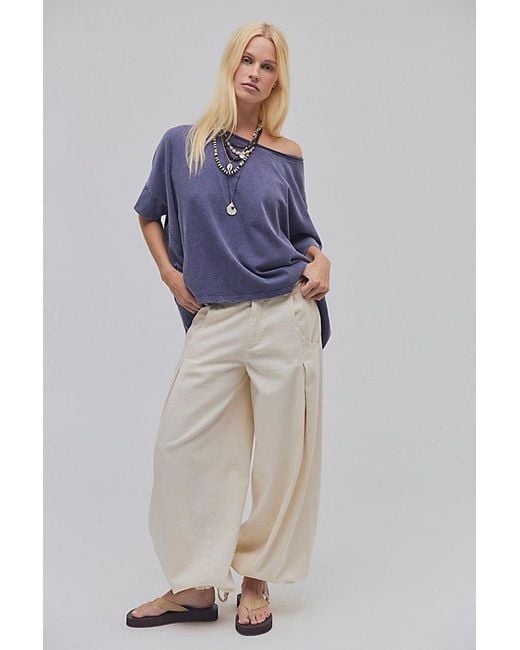 Free People Blue Rex Oversized Cotton Tee