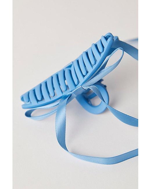 Free People Blue Sophie Bow Claw Clip