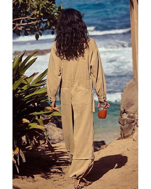 Free People Natural We The Free High-Line One-Piece Jumpsuit