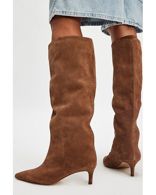 Free People Blue Kiki Kitten Heel Boots