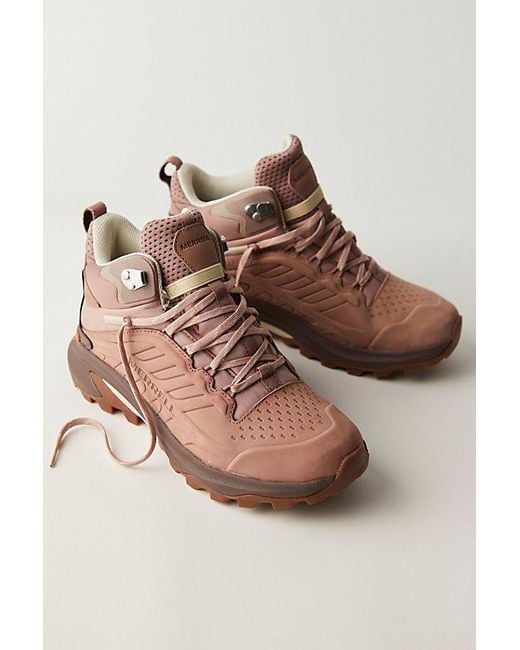 Merrell Brown Moab Speed 2 Leather Mid Waterproof Boots