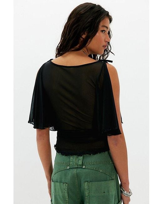 Free People Black Bella Knit Top