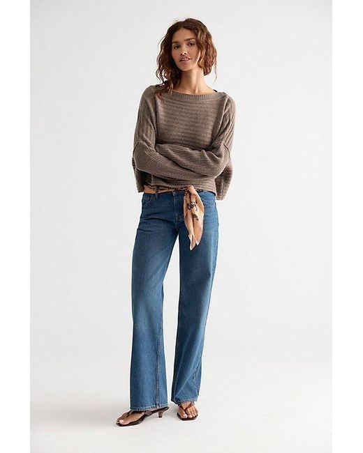 Free People Brown Spencer Cashmere Pullover