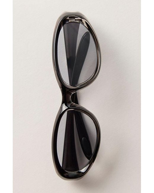 Free People Black Weston Wrap Around Sunglasses