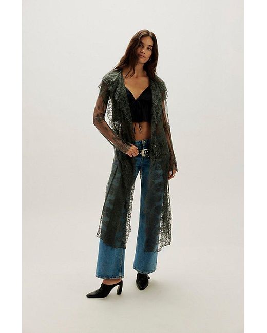 Nigel Preston Black Maud Lace Duster Top