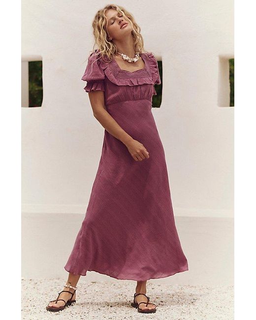 free-est Red Now And Forever Midi Dress By