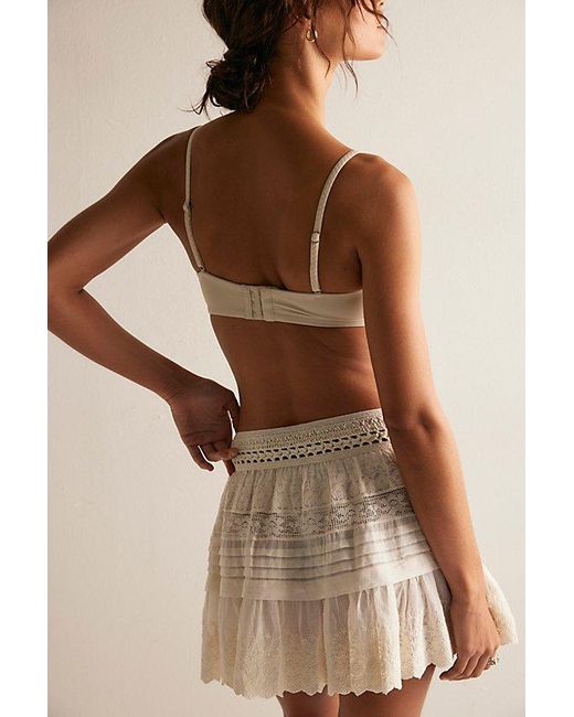 Free People Natural Play Nice Mini Slip Skirt By