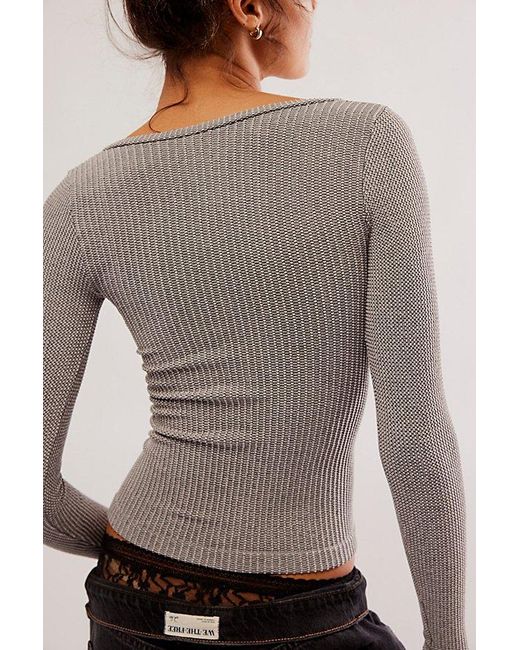Intimately By Free People Brown Clean Slate Seamless Layering Top