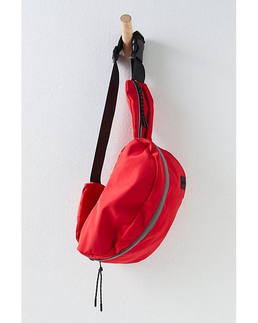 Free People Red Switchback Reflective Sling Bag
