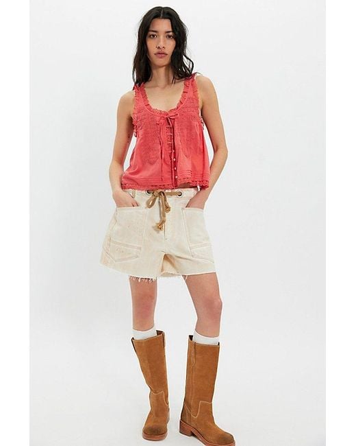 Free People Red Forevermore Tank Top