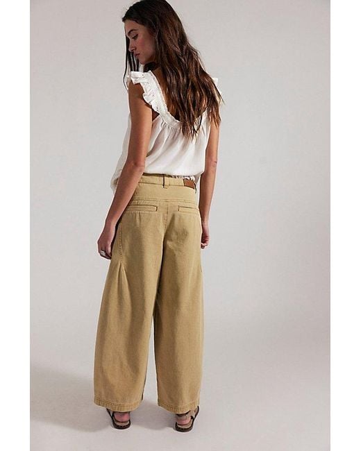 Free People Green We The Free Lay Down Chino Trousers