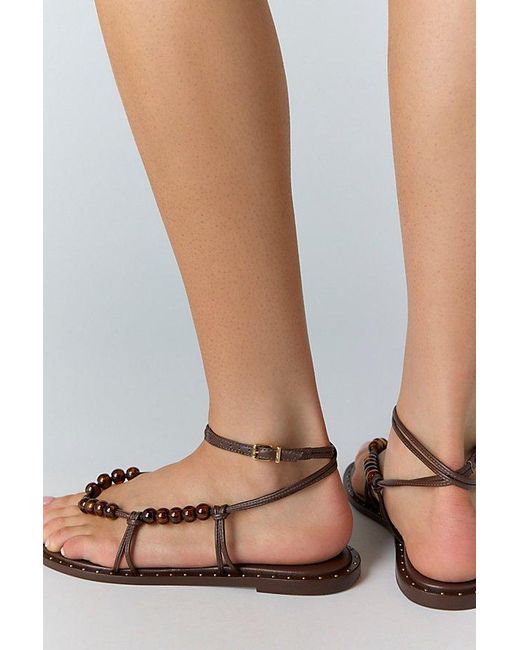 Vicenza Green Riviera Beaded Sandals By