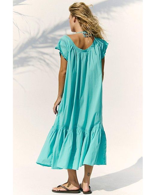 free-est Green Aster Midi Dress By