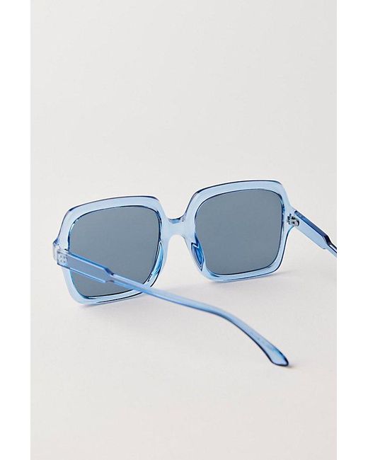 Free People Blue Wren Square Sunglasses