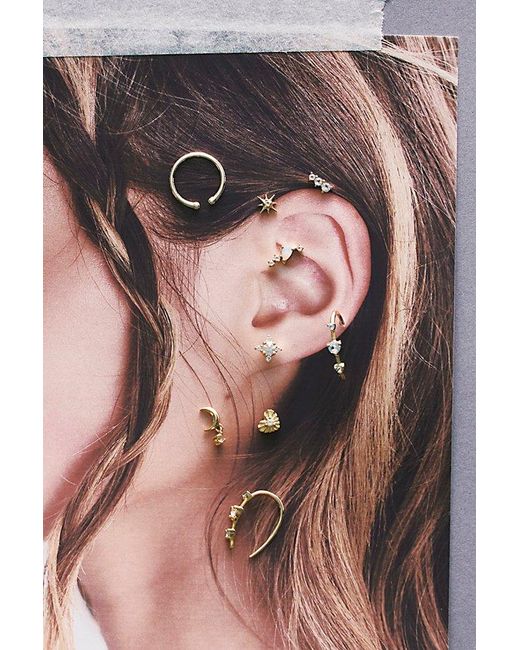 Local Eclectic Brown Ombre Ear Hugger Earrings