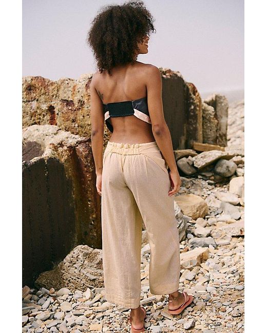 Free People Multicolor Demi Cotton-Linen Pants