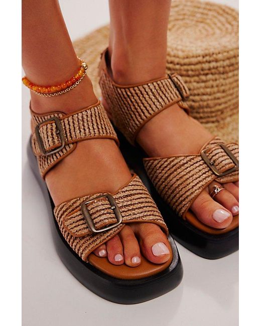 Free People Brown Mandi Weave Sandals