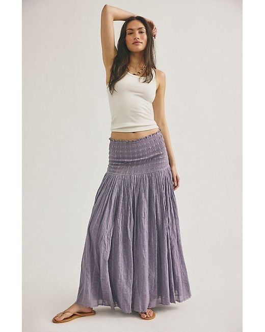 Free People Purple Raven Solid Convertible Maxi Skirt